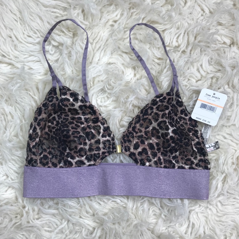 Free People Animal Print Bra